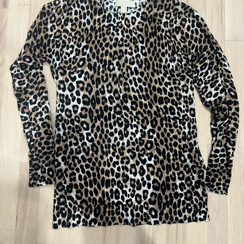 Leopard Michael Kors thin knit sweater